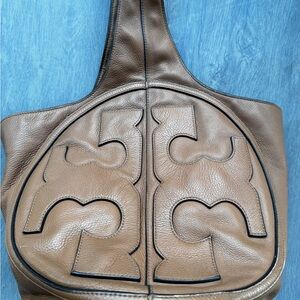 Tory Burch All T leather hobo bag.